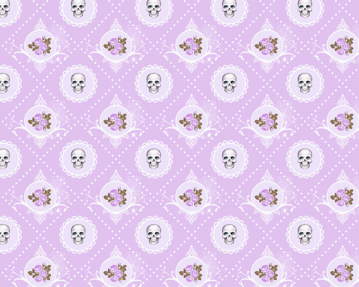 Image of Spring Skulls and Flowers Set